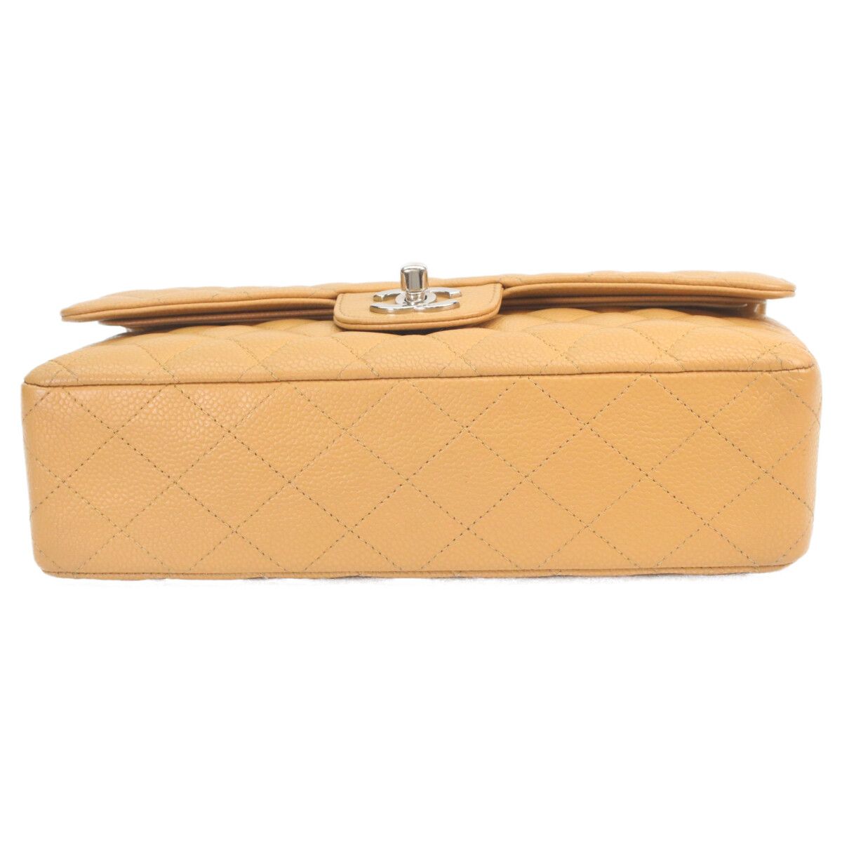 Chanel Beige Caviar Silver Quilted 25 Shoulder — view 5