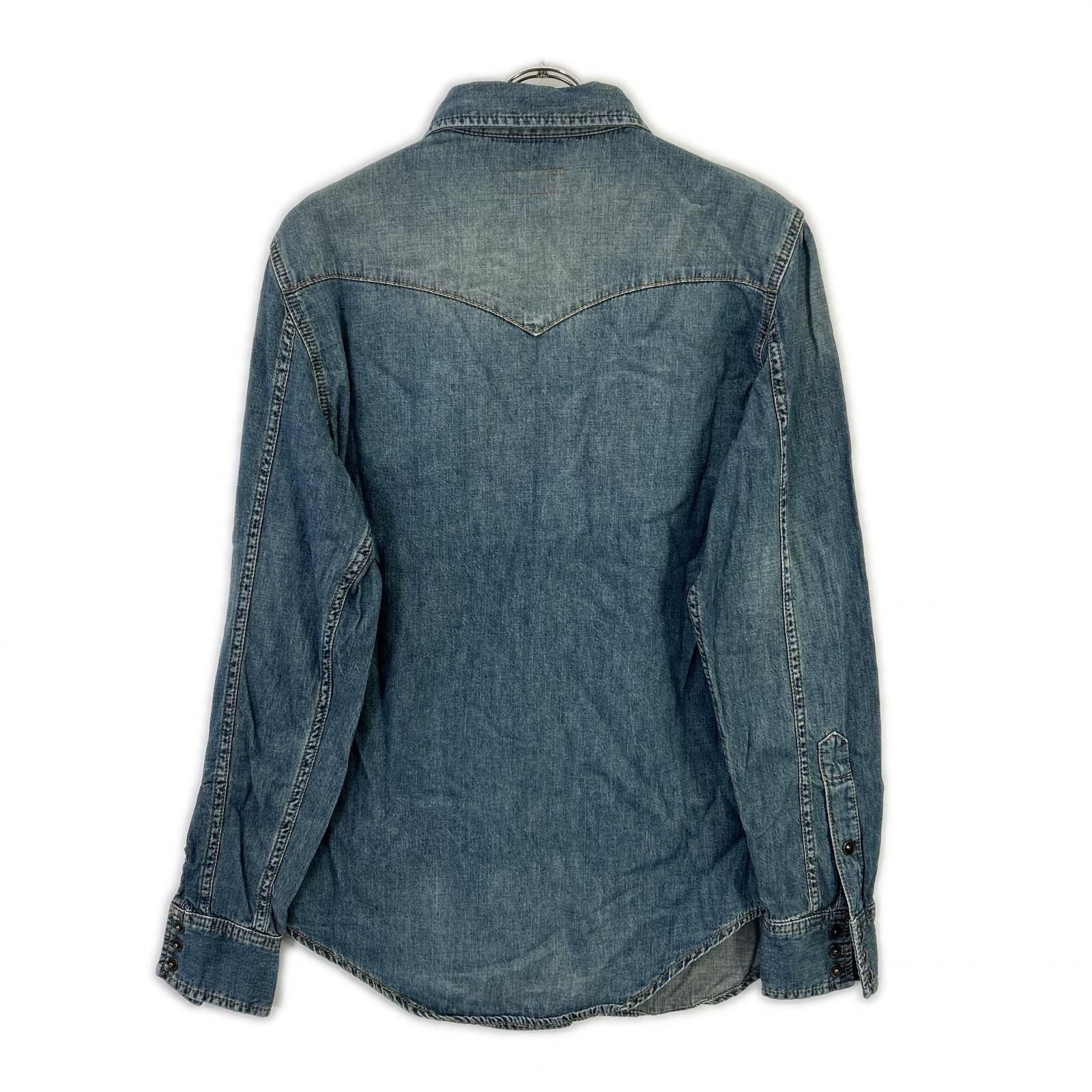 Saint Laurent Paris Washblue Cotton Denim shirt — view 2