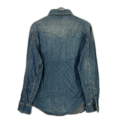 Saint Laurent Paris Washblue Cotton Denim shirt — view 2