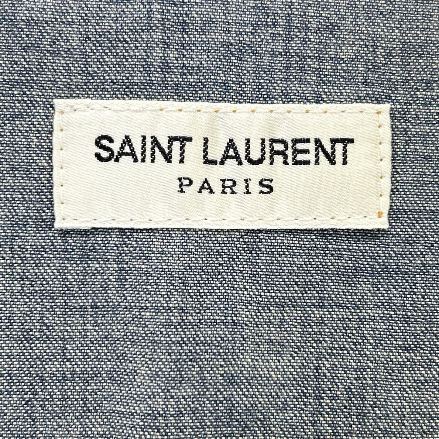 Saint Laurent Paris Washblue Cotton Denim shirt — view 4