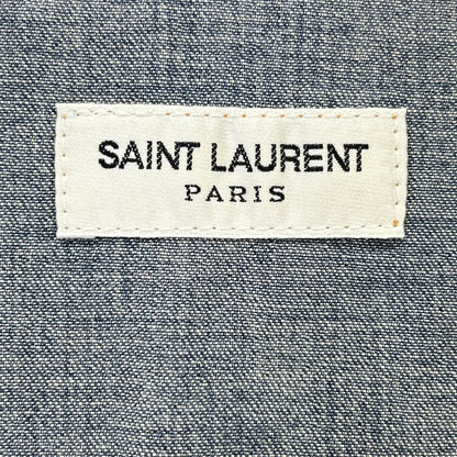 Saint Laurent Paris Washblue Cotton Denim shirt — view 4