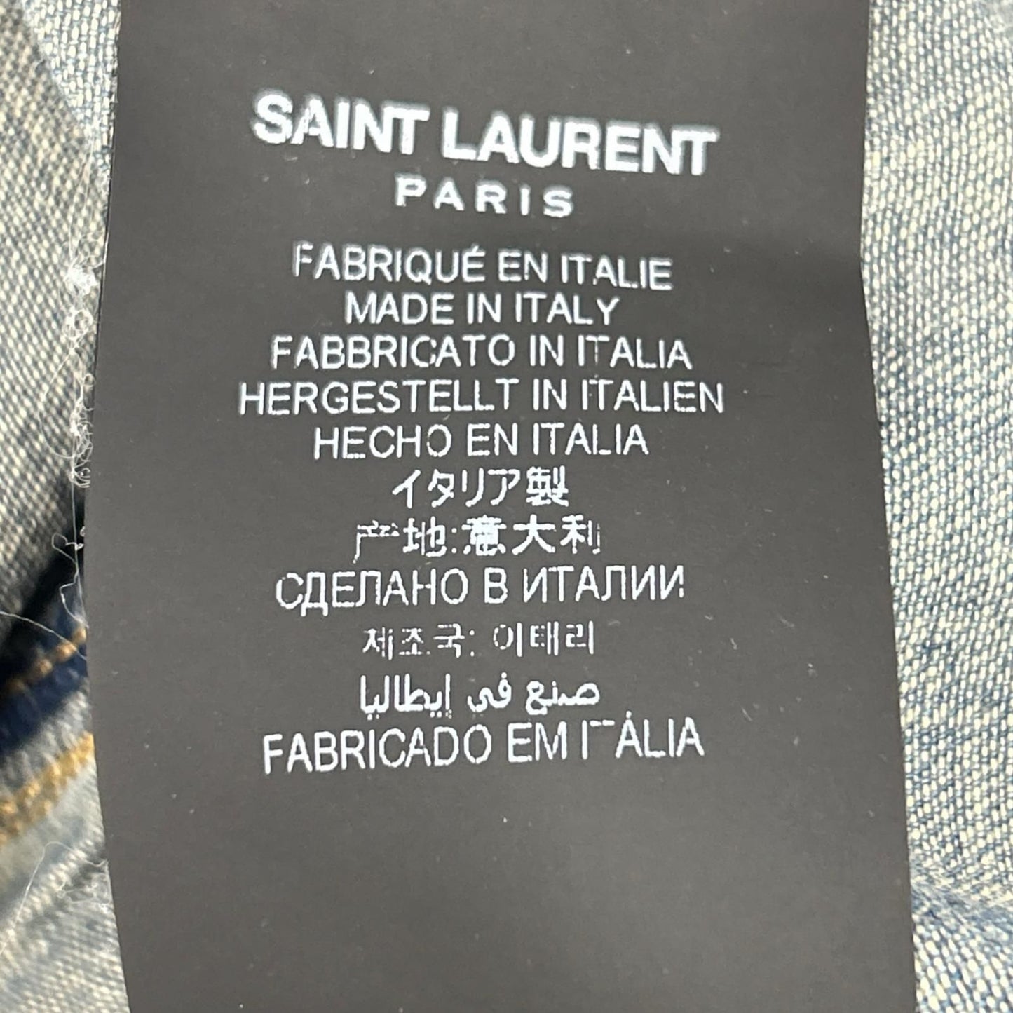 Saint Laurent Paris Washblue Cotton Denim shirt — view 5