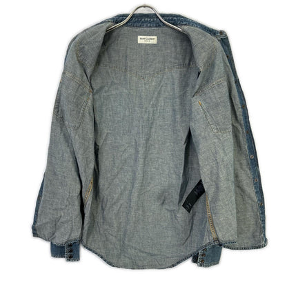 Saint Laurent Paris Washblue Cotton Denim shirt — view 3