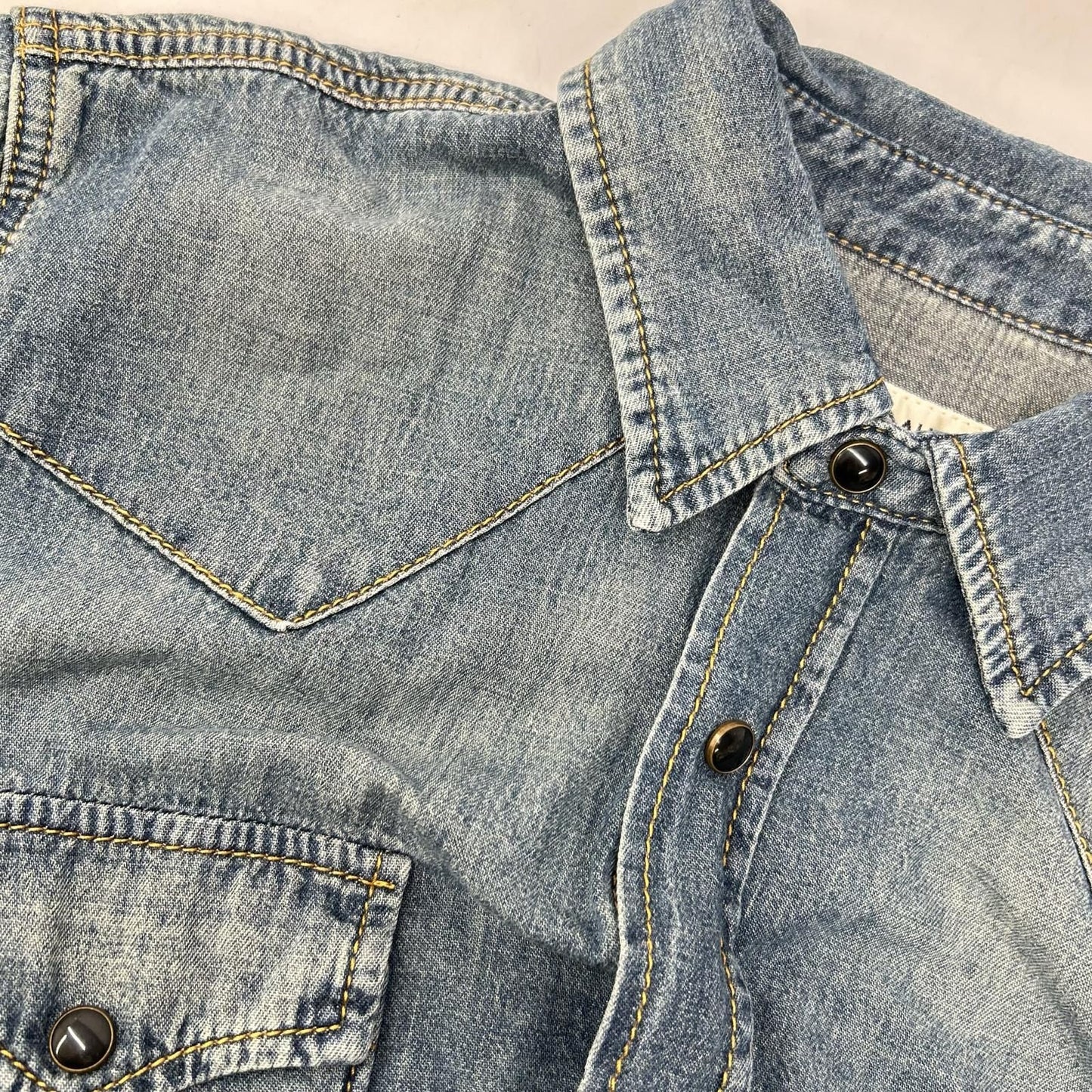 Saint Laurent Paris Washblue Cotton Denim shirt — view 8