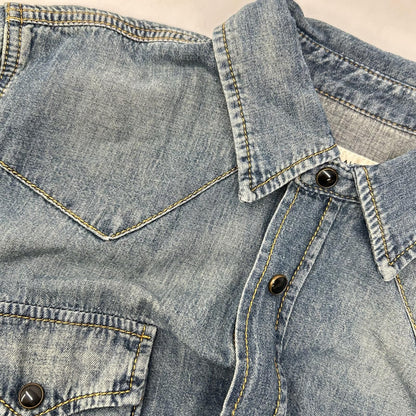 Saint Laurent Paris Washblue Cotton Denim shirt — view 8