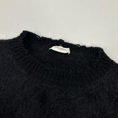 Saint Laurent Paris Mohair Nylon Wool Knit XS Black Playboy Collaboration Xs — view 7