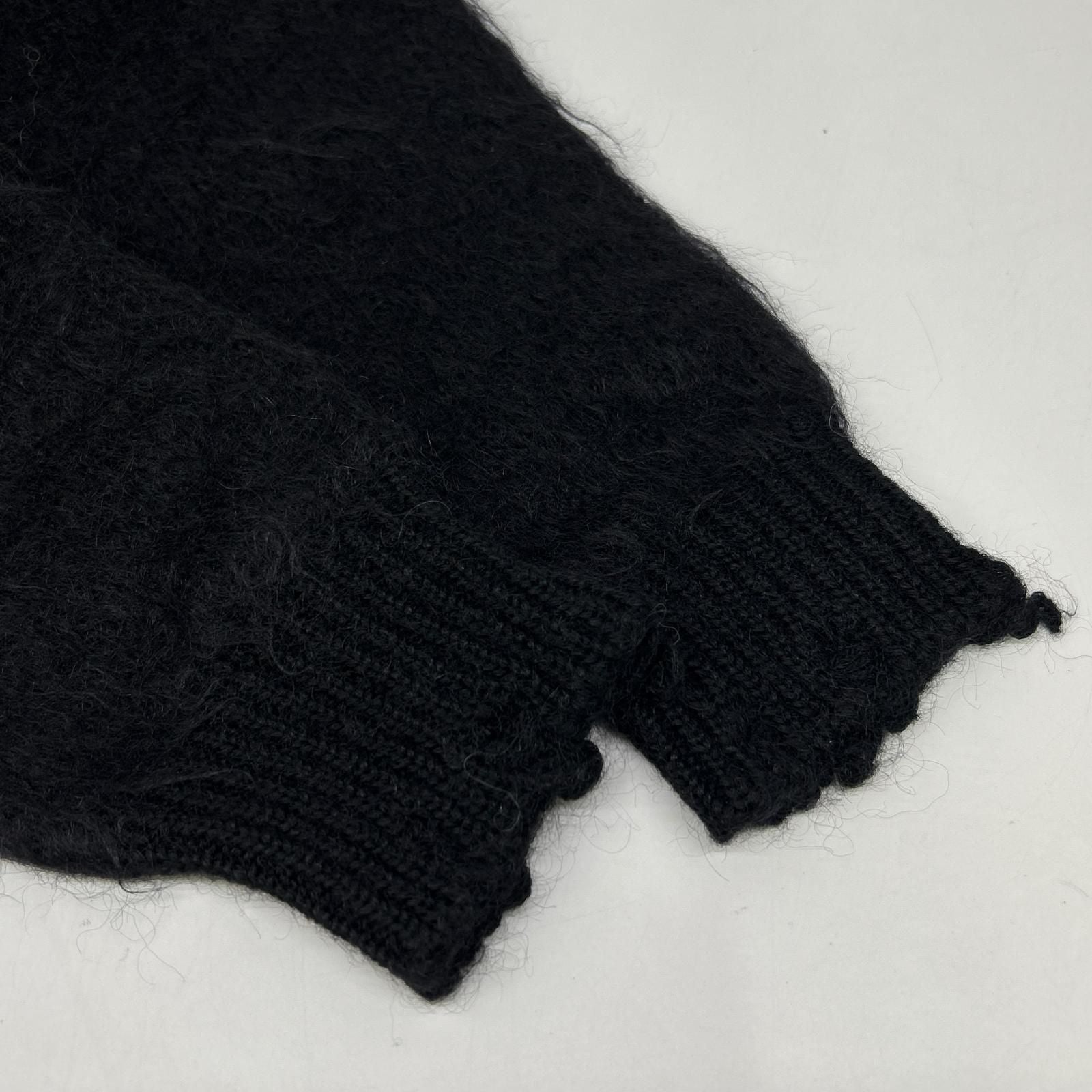 Saint Laurent Paris Mohair Nylon Wool Knit XS Black Playboy Collaboration Xs — view 9