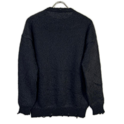 Saint Laurent Paris Mohair Nylon Wool Knit XS Black Playboy Collaboration Xs — view 2