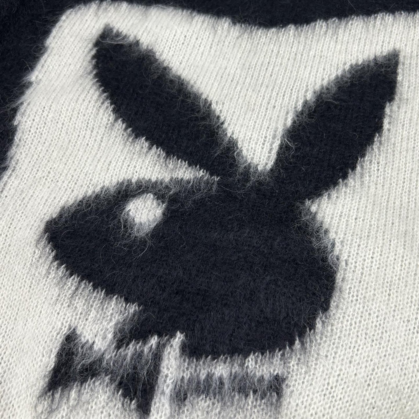 Saint Laurent Paris Mohair Nylon Wool Knit XS Black Playboy Collaboration Xs — view 8