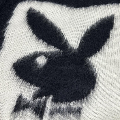 Saint Laurent Paris Mohair Nylon Wool Knit XS Black Playboy Collaboration Xs — view 8