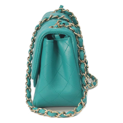 Chanel 23 Emeraldgreen Rum Gold Mini Quilted 17 Shoulder — view 2