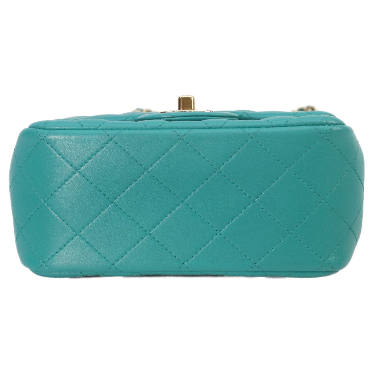 Chanel 23 Emeraldgreen Rum Gold Mini Quilted 17 Shoulder — view 5