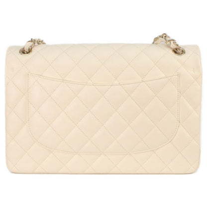 Chanel Ivory Caviar Gold Double Flap Maxi Quilted 30 — view 5