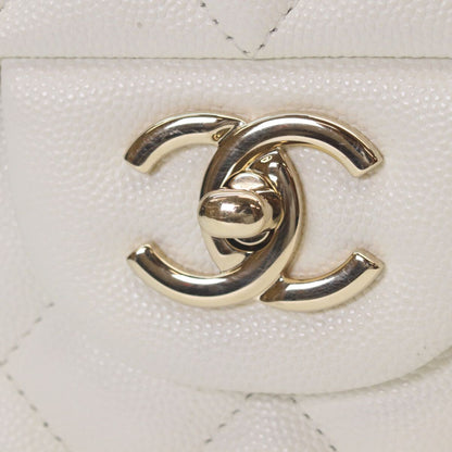 Chanel Ivory Caviar Gold Double Flap Maxi Quilted 30 — view 7