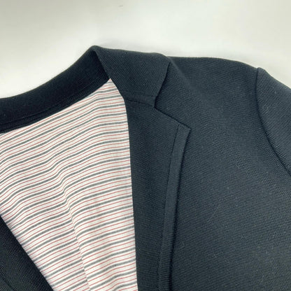 Louis Vuitton Black Cotton Leather Pocket Singletailored Jacket — view 7