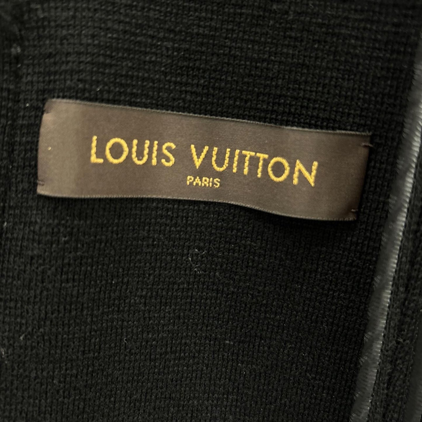 Louis Vuitton Black Cotton Leather Pocket Singletailored Jacket — view 4