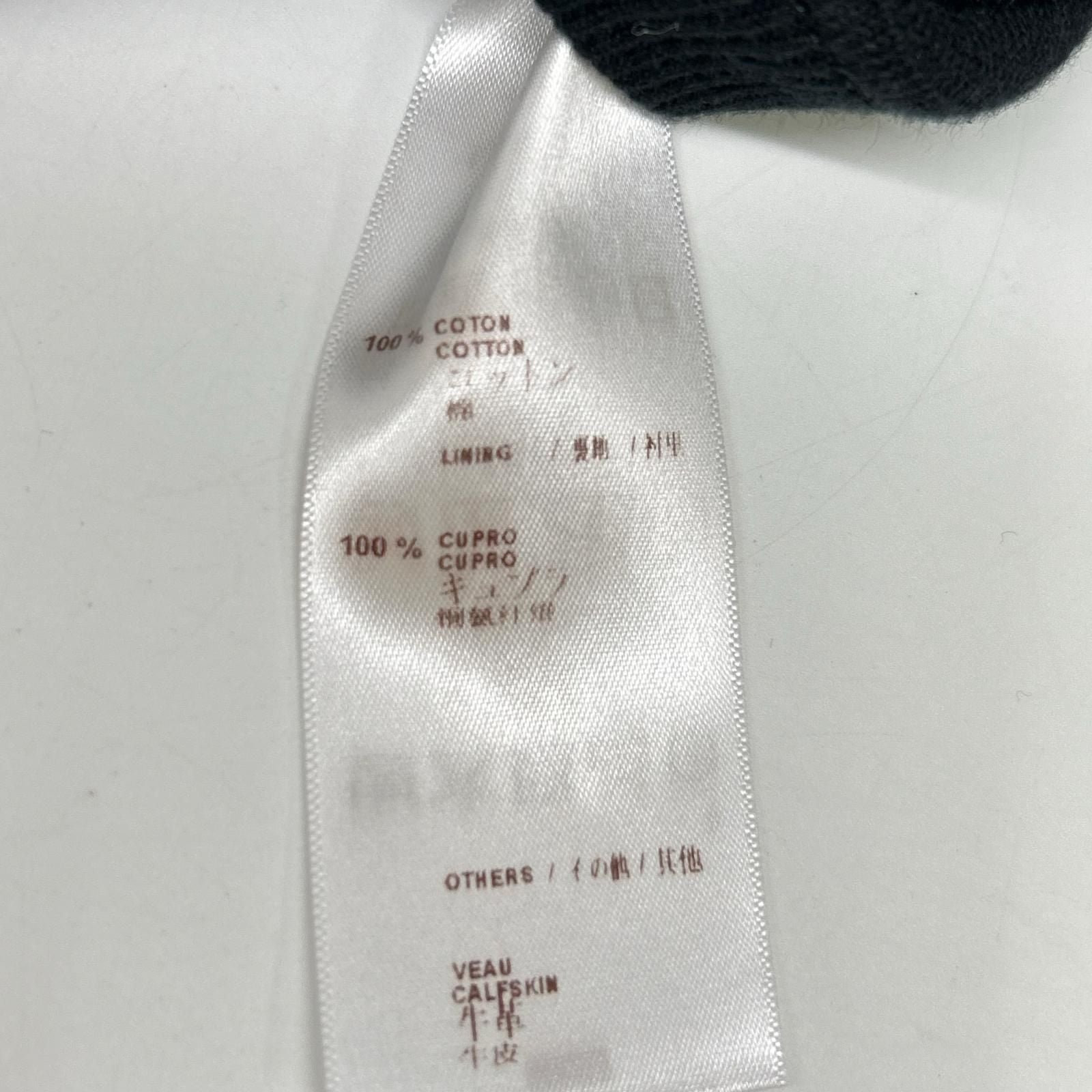 Louis Vuitton Black Cotton Leather Pocket Singletailored Jacket — view 5