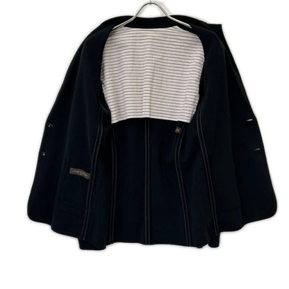 Louis Vuitton Black Cotton Leather Pocket Singletailored Jacket — view 3