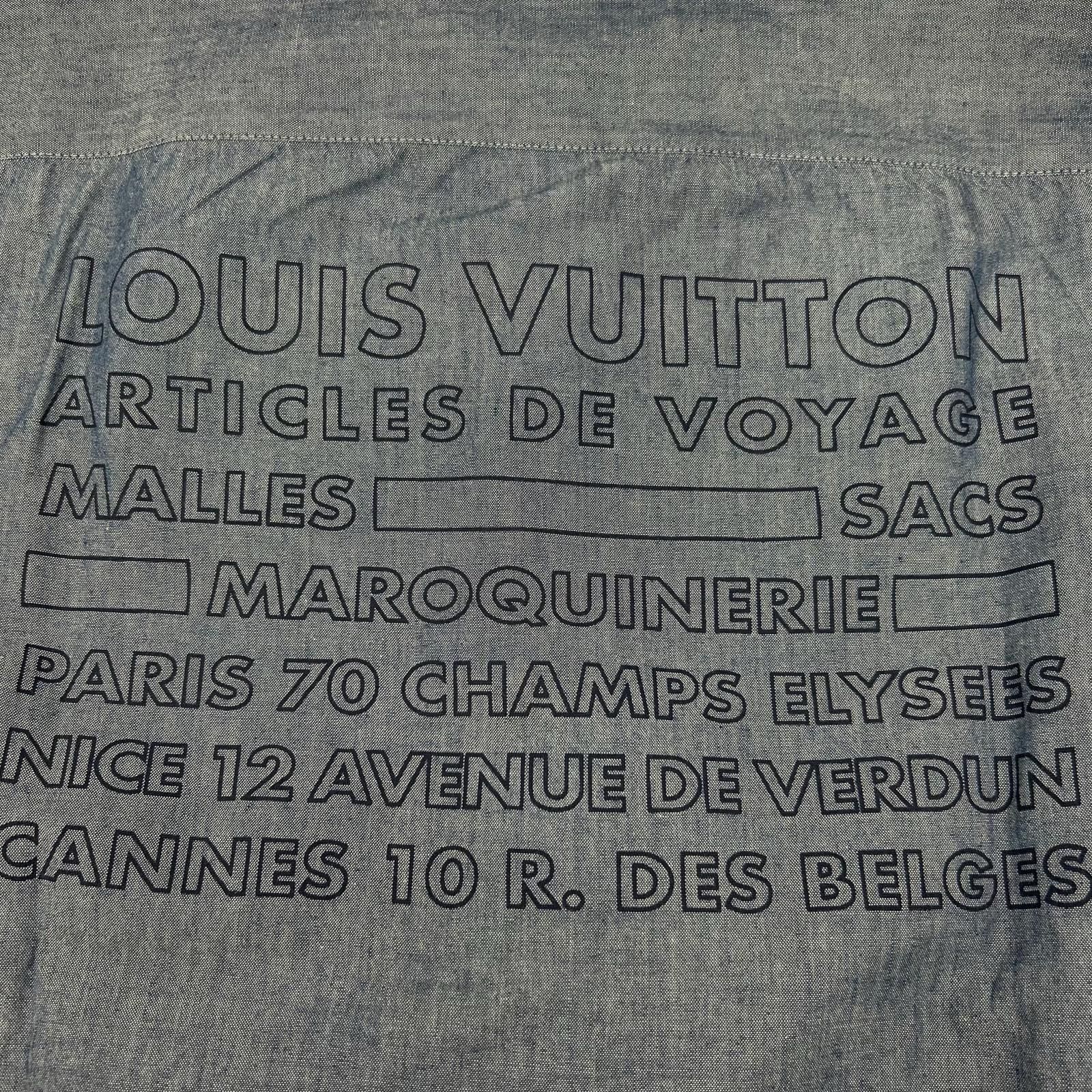 Louis Vuitton Dkx Blue Cotton Wool Silver backprintlong Sleeveshirt T-Shirt — view 9