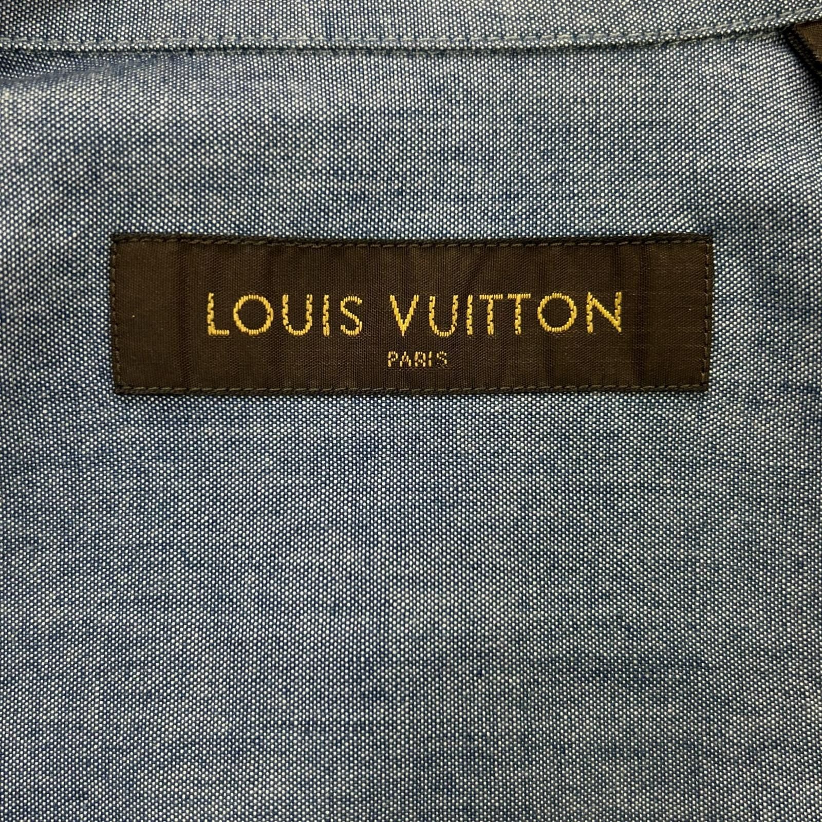 Louis Vuitton Dkx Blue Cotton Wool Silver backprintlong Sleeveshirt T-Shirt — view 4