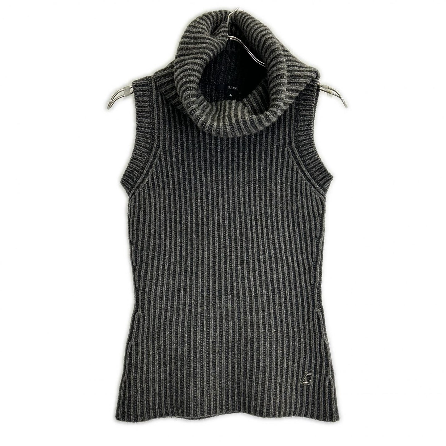 Gucci Gray Sleeveless Knit Sweater