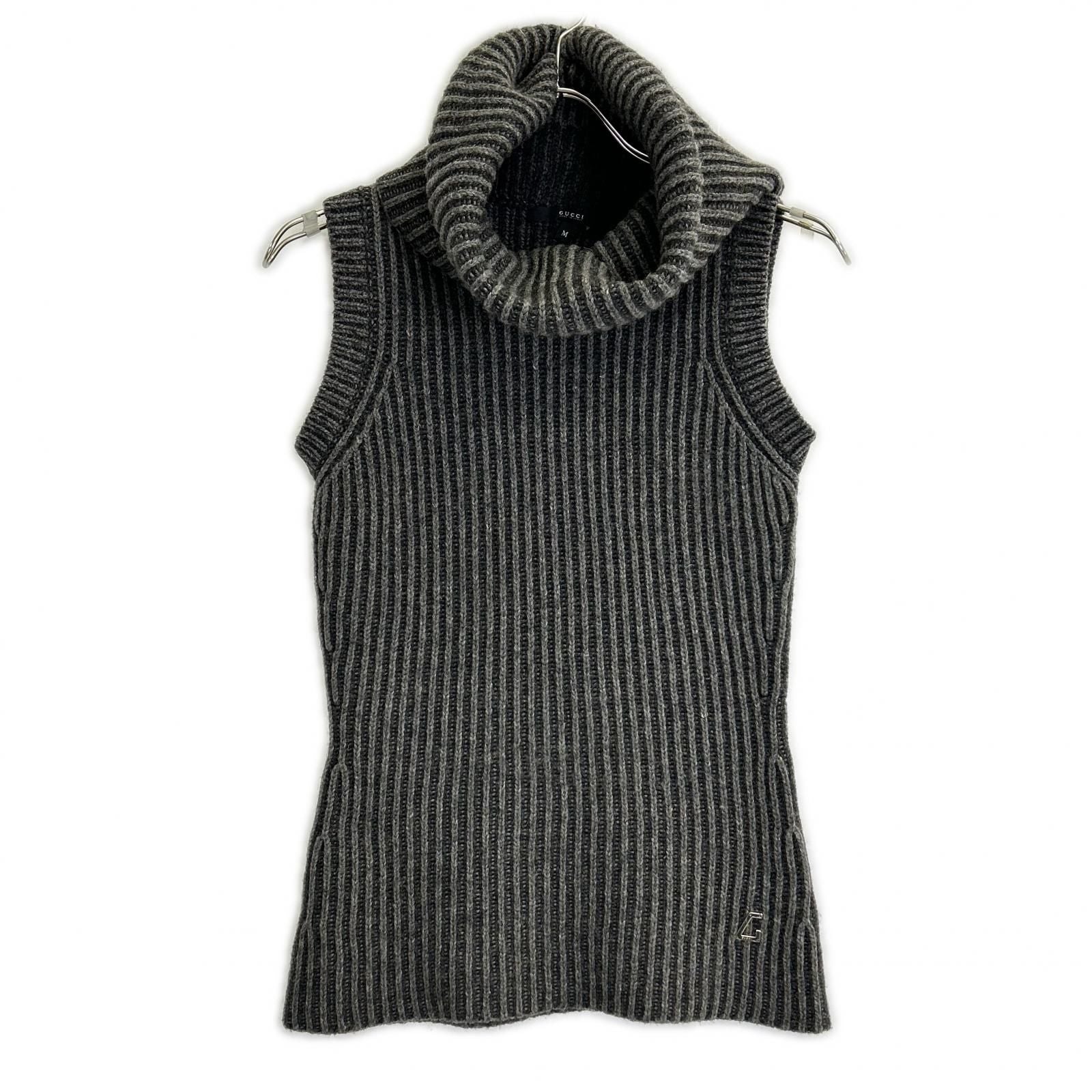Gucci Gray Sleeveless Knit Sweater