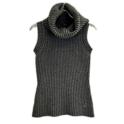 Gucci Gray Sleeveless Knit Sweater