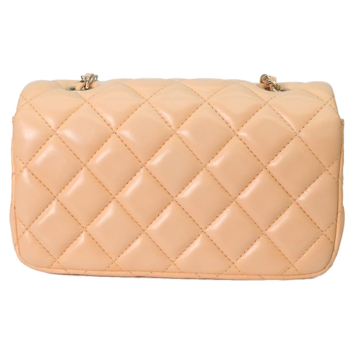 Chanel Apricot Beige Mini Quilted 17 Shoulder — view 3