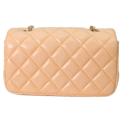 Chanel Apricot Beige Mini Quilted 17 Shoulder — view 3