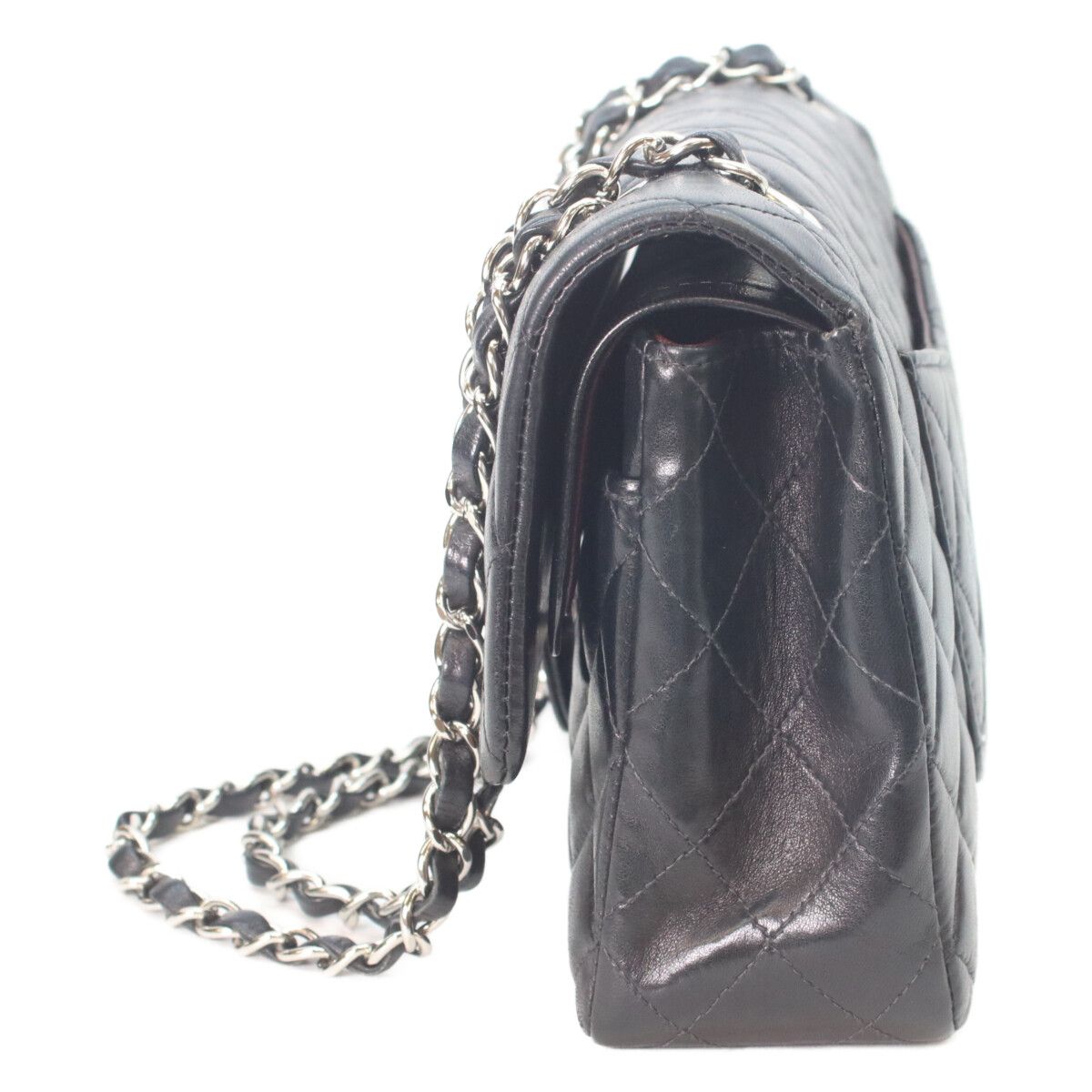 Chanel Black Lamb Silver Quilted 25 Shoulder — view 2