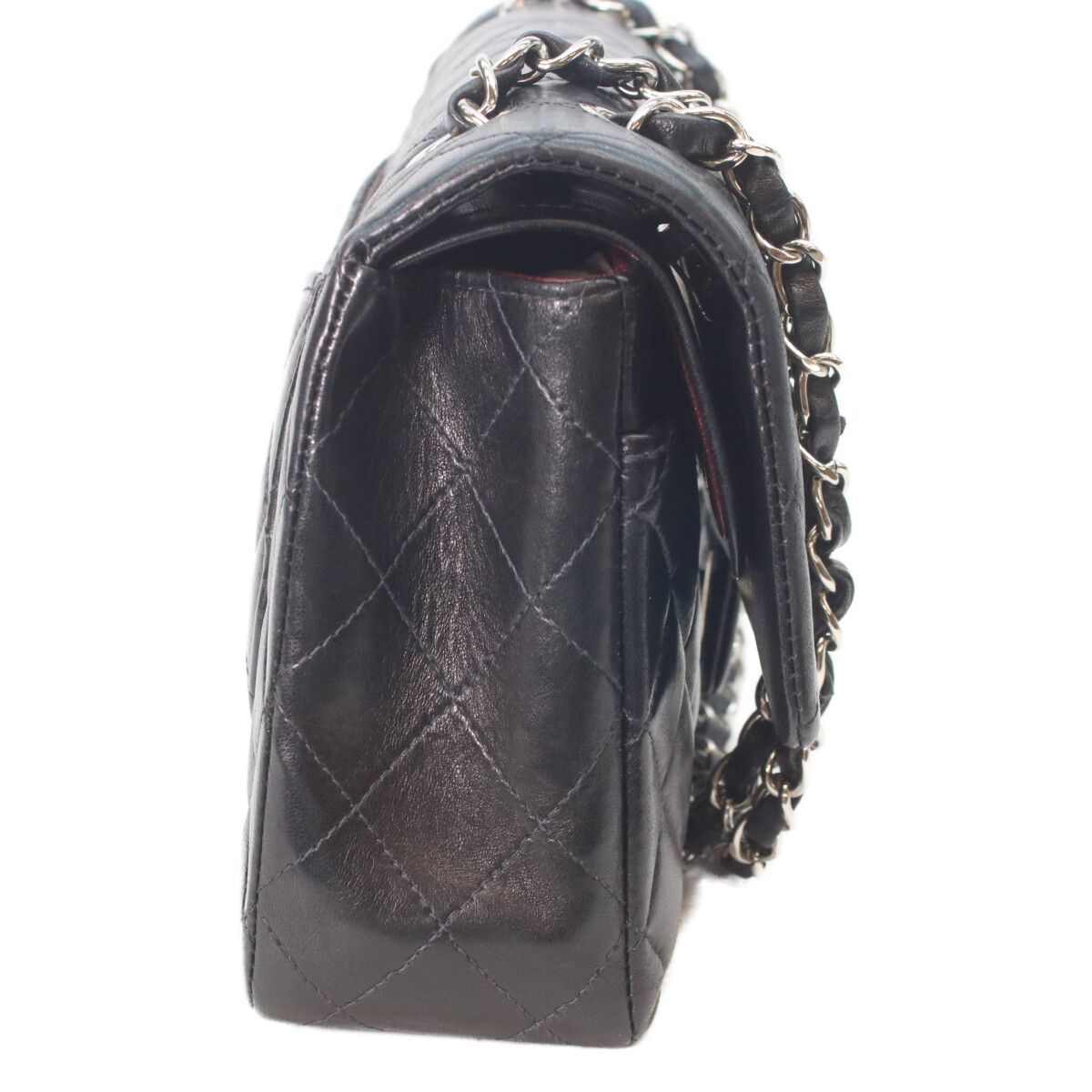Chanel Black Lamb Silver Quilted 25 Shoulder — view 4