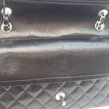 Chanel Black Lamb Silver Quilted 25 Shoulder — view 8