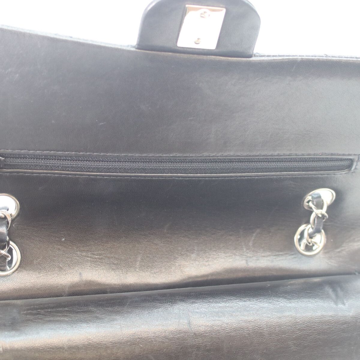 Chanel Black Lamb Silver Quilted 25 Shoulder — view 7