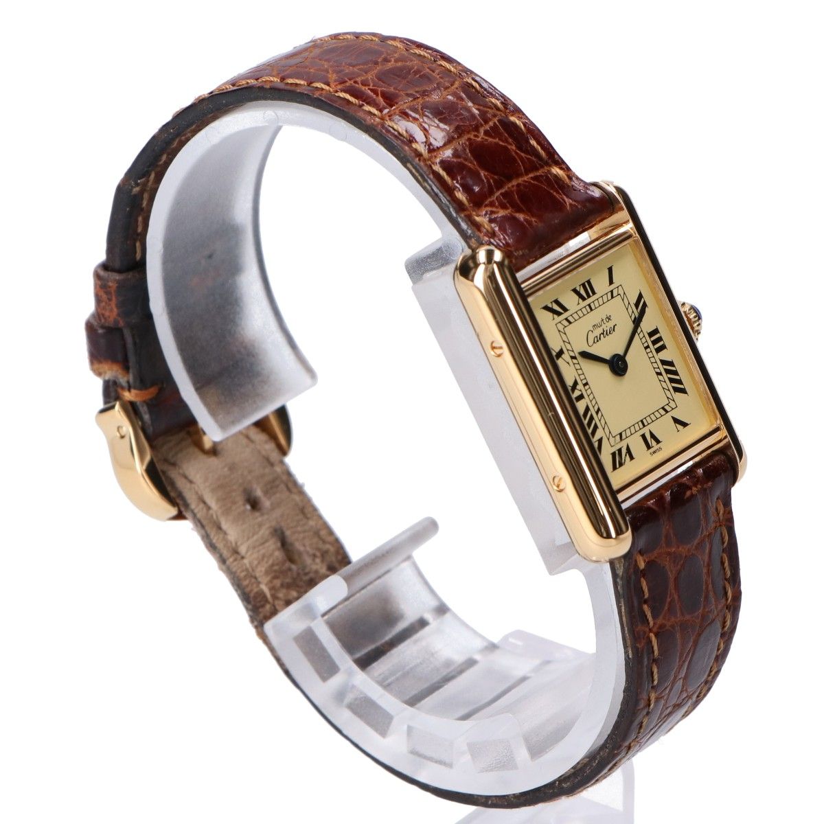Cartier 925 Must Tank Vermeil SM Ivory Dial Quartz — view 4
