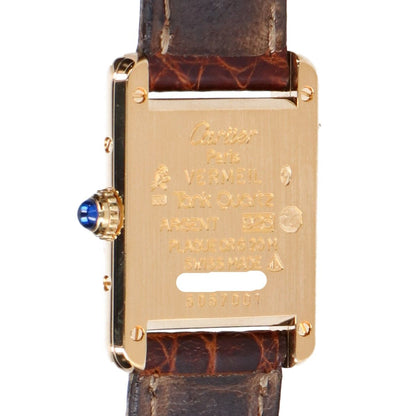 Cartier 925 Must Tank Vermeil SM Ivory Dial Quartz — view 6
