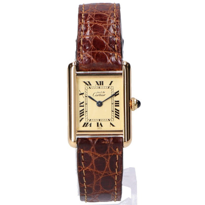 Cartier 925 Must Tank Vermeil SM Ivory Dial Quartz — view 2
