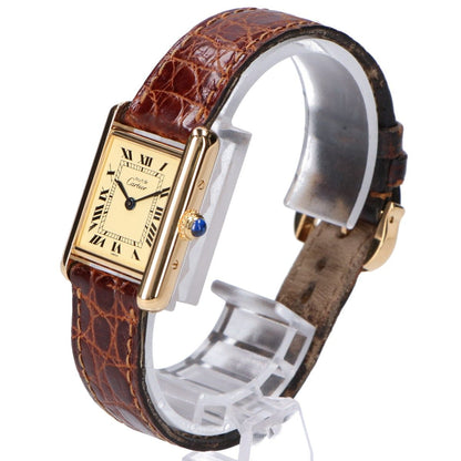 Cartier 925 Must Tank Vermeil SM Ivory Dial Quartz — view 3