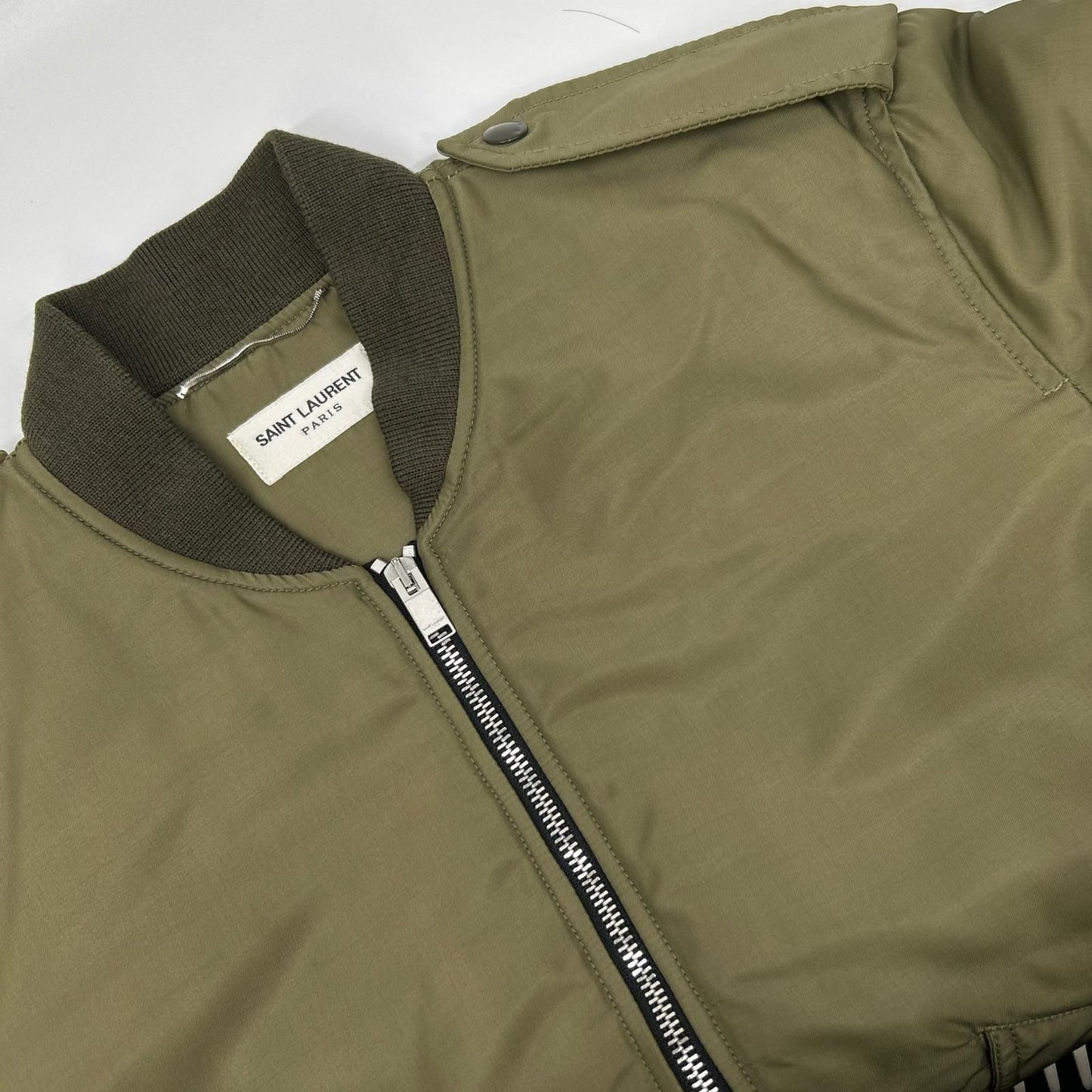 Saint Laurent Paris Khaki lightjacket 46 Jacket — view 8