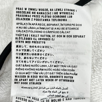 Prada Triangle Logo Cotton Hoodie 38 White Pile 38 — view 7
