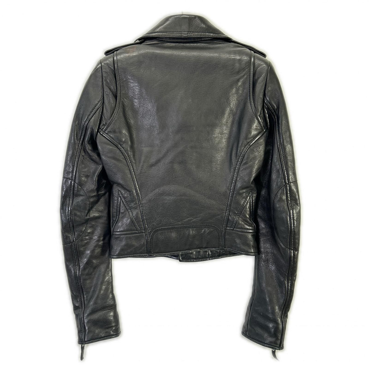 Balenciaga Black Lambskin Double Rider's Jacket 34 — view 2