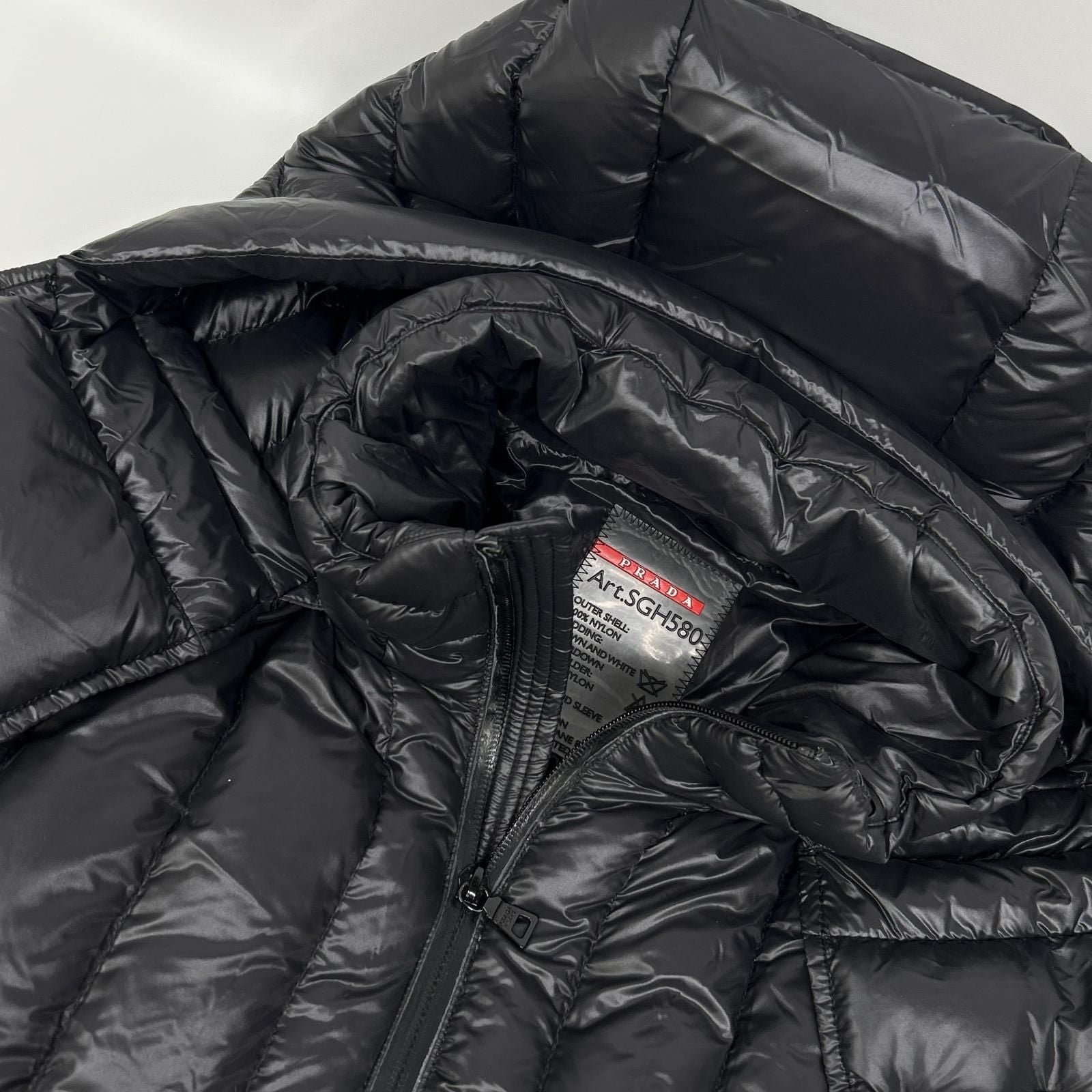 Prada Sport Black Nylon Cutreplacement Down Jacket 52 — view 8