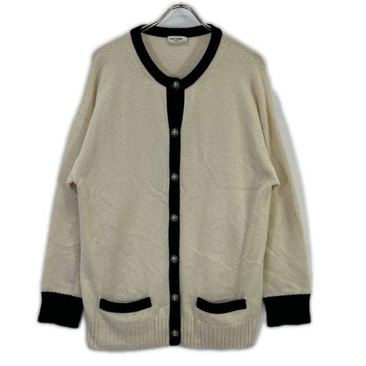 Saint Laurent Paris Ivory Knit gun Sweater