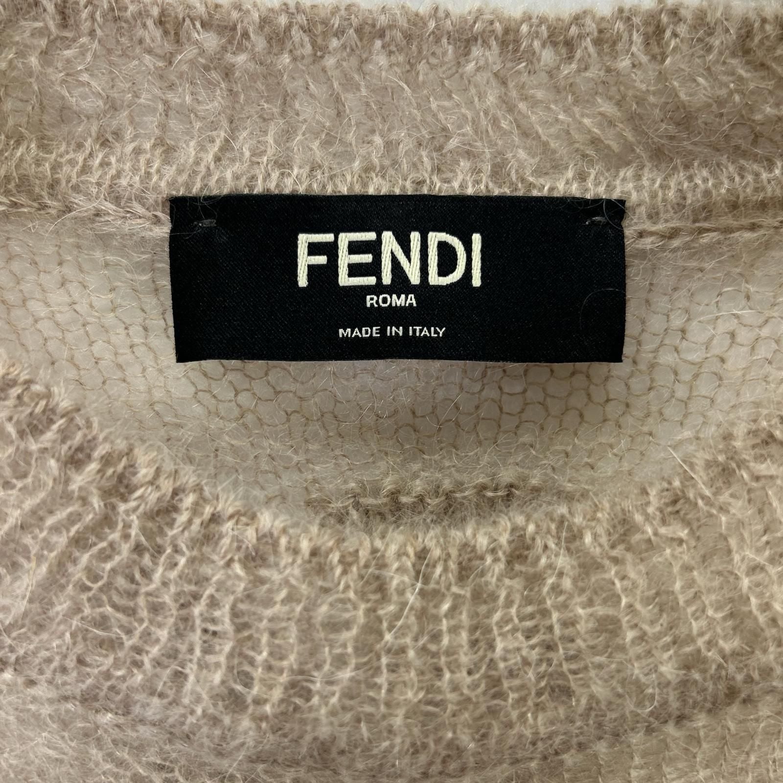 Fendi 23 Beige Knit 48 Sweater — view 3