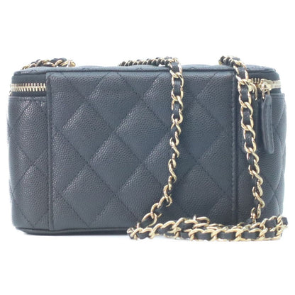 Chanel Black Caviar Gold Vanity Chain Shoulder — view 3