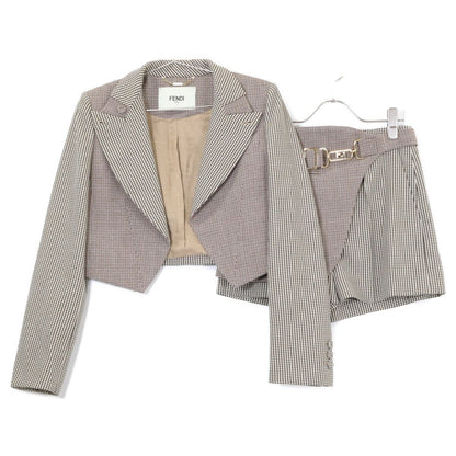 Fendi Aksm Gunclub Check Jacket Shorts Nts Set 38
