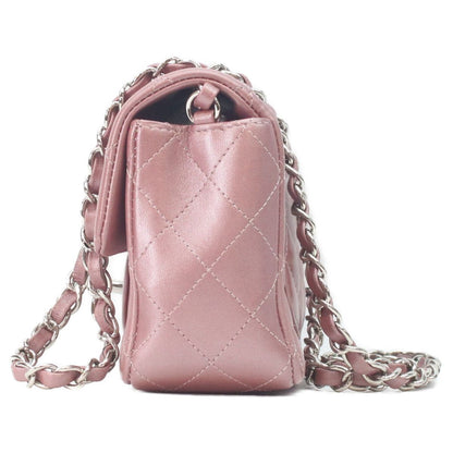 Chanel Metallic Pink Lum Silver Mini Quilted 20 Shoulder — view 2