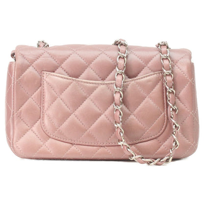 Chanel Metallic Pink Lum Silver Mini Quilted 20 Shoulder — view 3