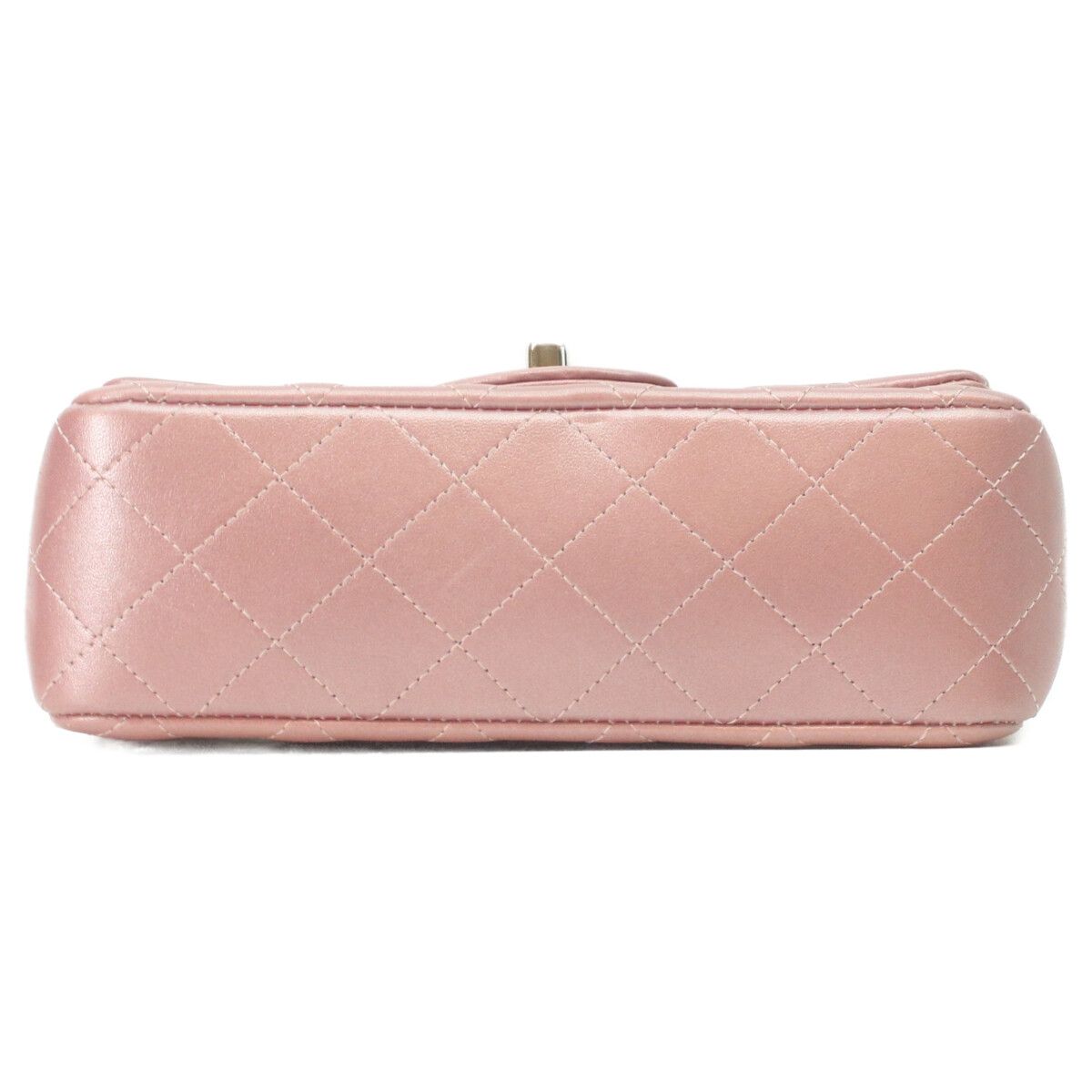 Chanel Metallic Pink Lum Silver Mini Quilted 20 Shoulder — view 5