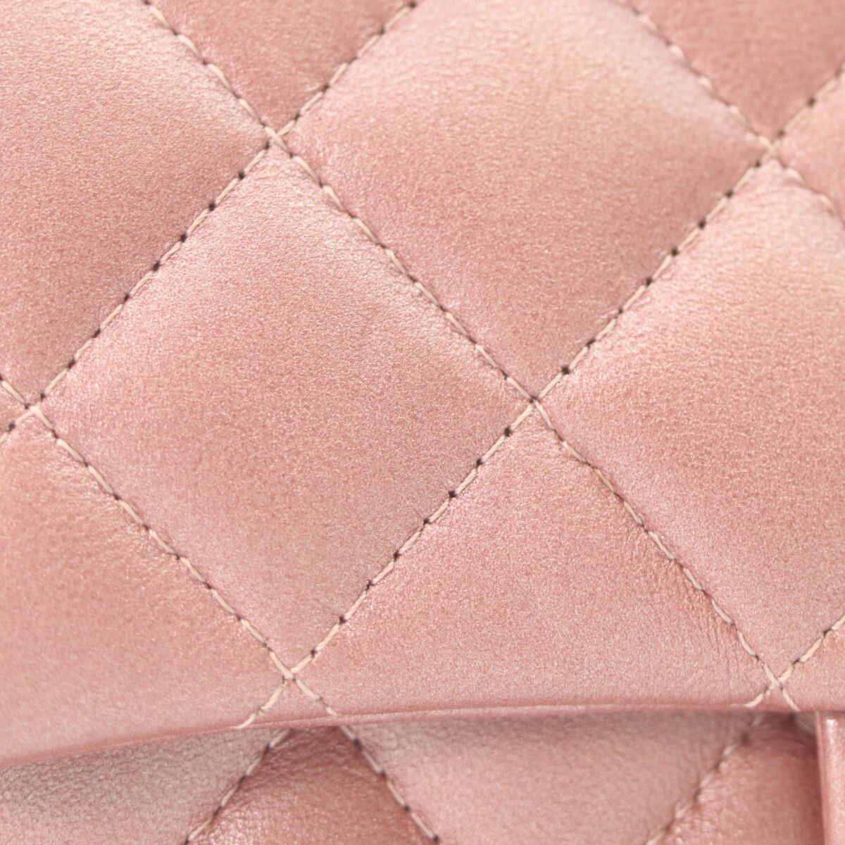 Chanel Metallic Pink Lum Silver Mini Quilted 20 Shoulder — view 7