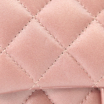 Chanel Metallic Pink Lum Silver Mini Quilted 20 Shoulder — view 7